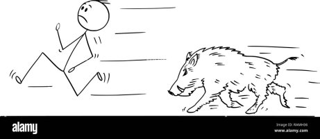 cartoon-of-man-running-away-from-wild-boar-RAMH36.jpg