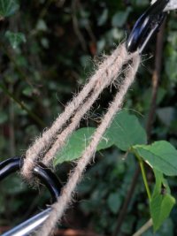 8a rope from string pull a loop of the twisted twine through the Karabiner.JPG