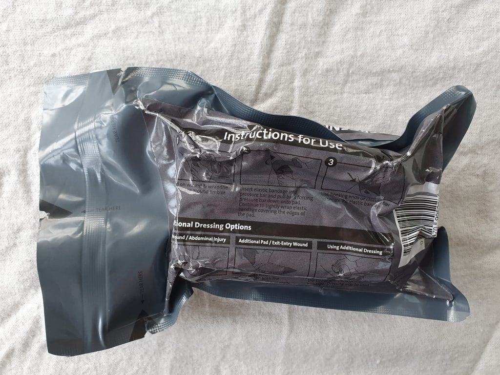 Back bandage packaging - Instructions
