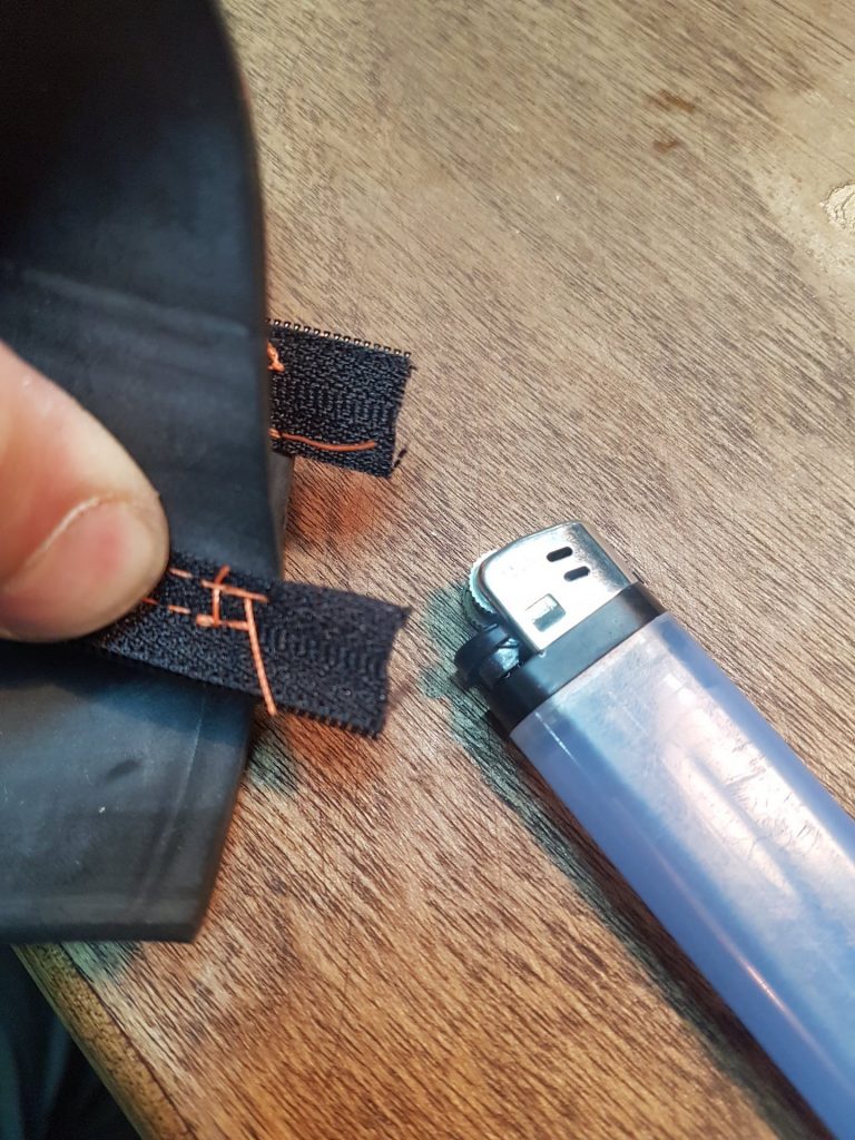 sealing end of zip