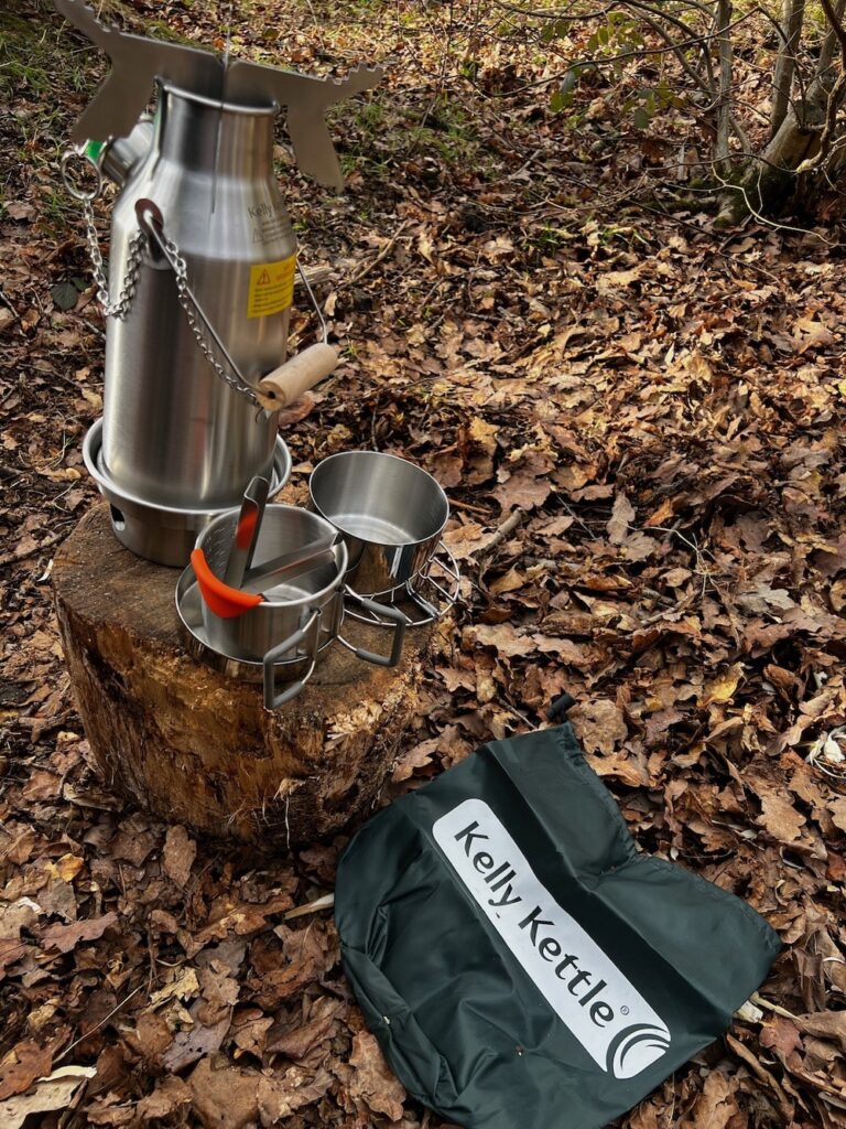 Steel 'Trekker' Kettle - Full Kit Camping Kettle & Stove