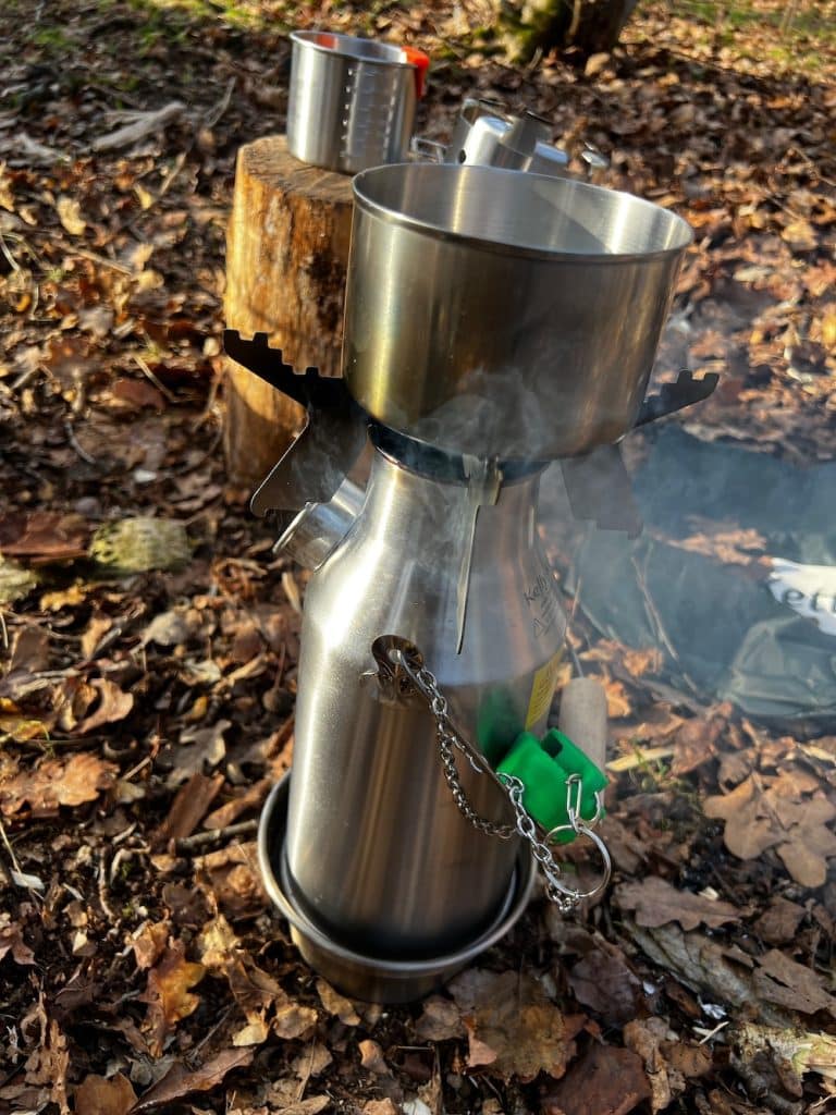 Support pour Popote bouilloire Kelly Kettle pot casserole bushcraft