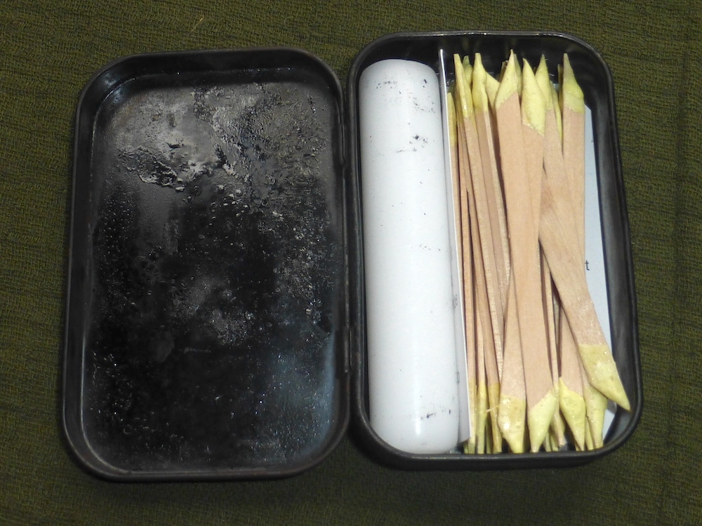 Charbox with matches and candle