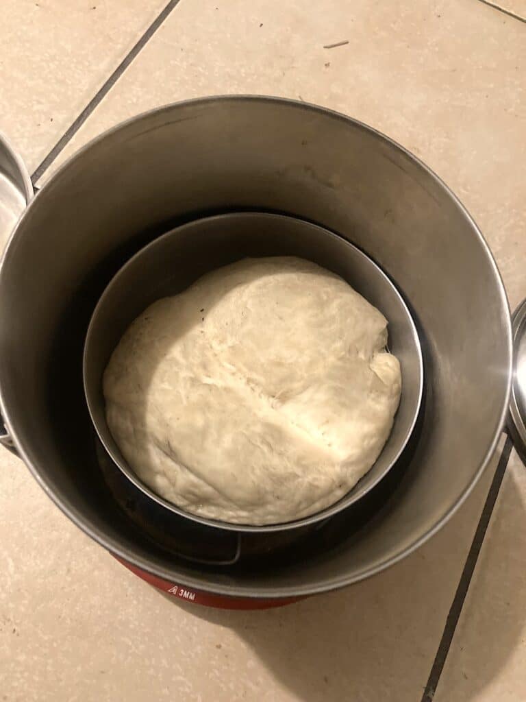 Dough in pot