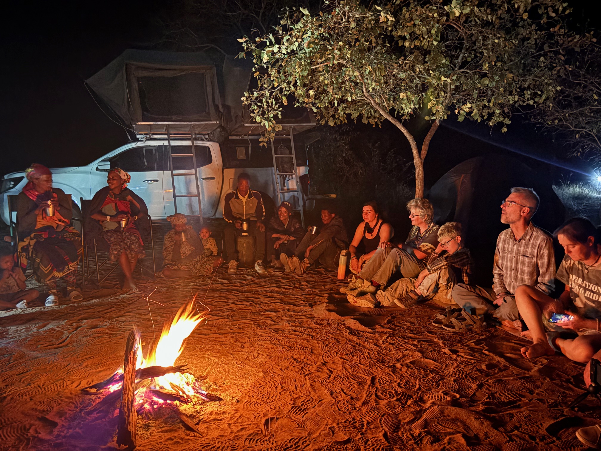 campfire in bush